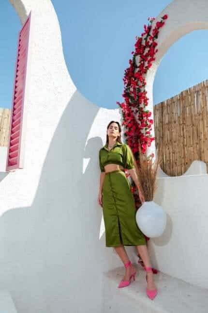 AMBER MIDRIFF SKIRT SET