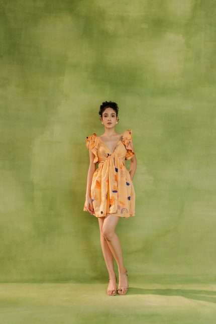 Vintage Waves Midi Dress